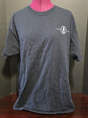 Classic Black Lg Short Sleeve Tee Cowboy up Country Rock Western Bar Fun Novelty